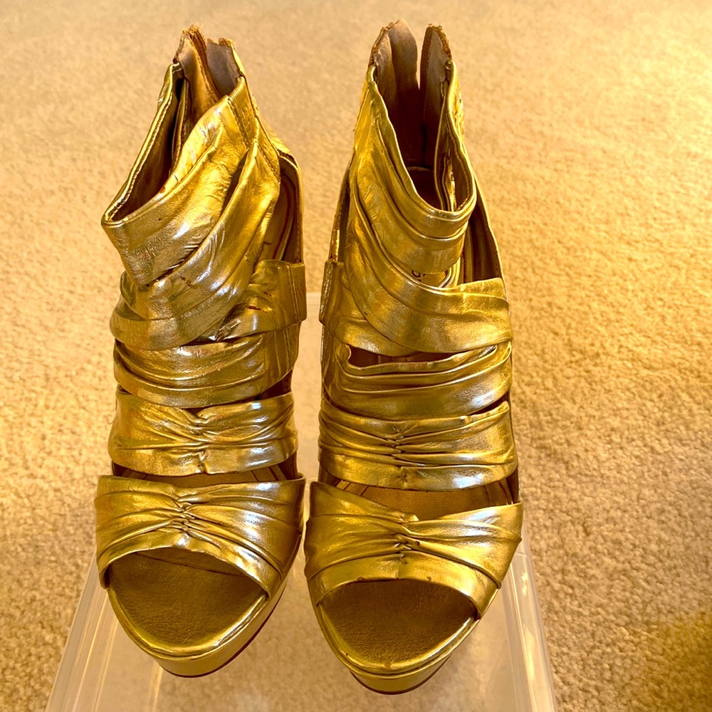 BCBGeneration high heel golden color sandal size 6.5